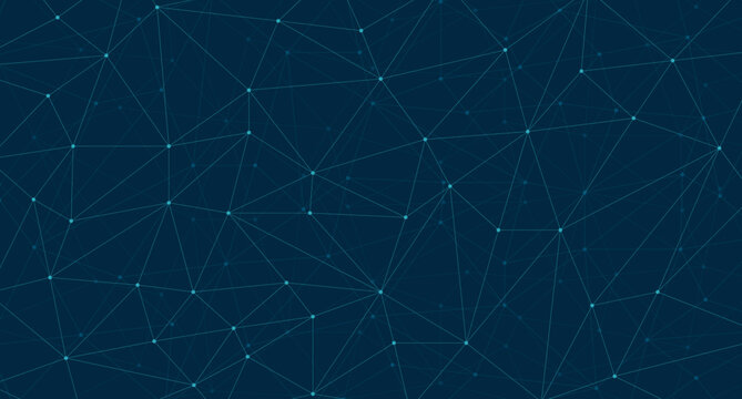 Abstract technology geometric polygonal mesh lines background. Abstract network technology geometric dots. Digital technology with plexus background. Vector illustration
