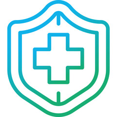 Obraz premium insurance gradient line icon