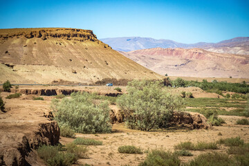 ait-ben-haddou, oasis, high atlas mountains, morocco, north africa, ait ben haddou, kasbah, adobe, sunset