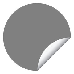 Gray Round Label