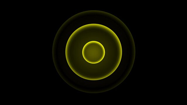 Animation of yellow glowing pulse spread, alpha channel