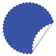 Blue Round Banner or Label