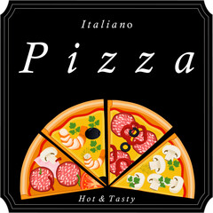 Various sweet tasty pizza