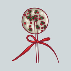 Christmas sweets. Lollipop. Candy. Vector graphics