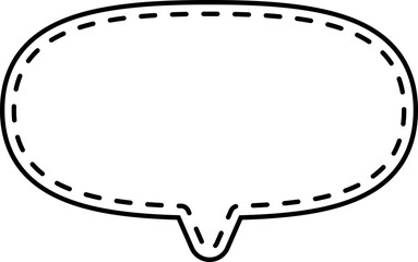 Cute doodle speech bubble hand drawn for decoration