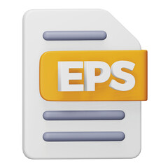Eps file format 3d rendering isometric icon.