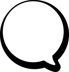 Cute doodle speech bubble hand drawn for decoration