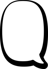 Cute doodle speech bubble hand drawn for decoration