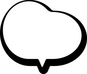 Cute doodle speech bubble hand drawn for decoration