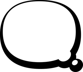 Fototapeta premium Cute doodle speech bubble hand drawn for decoration
