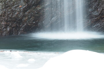 冬の滝, Waterfall in winter