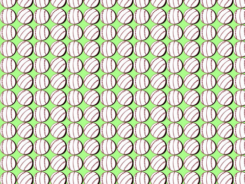 hand drawn colorful pattern baseball