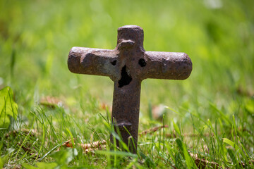 Old cross on Cemetery - 547692988