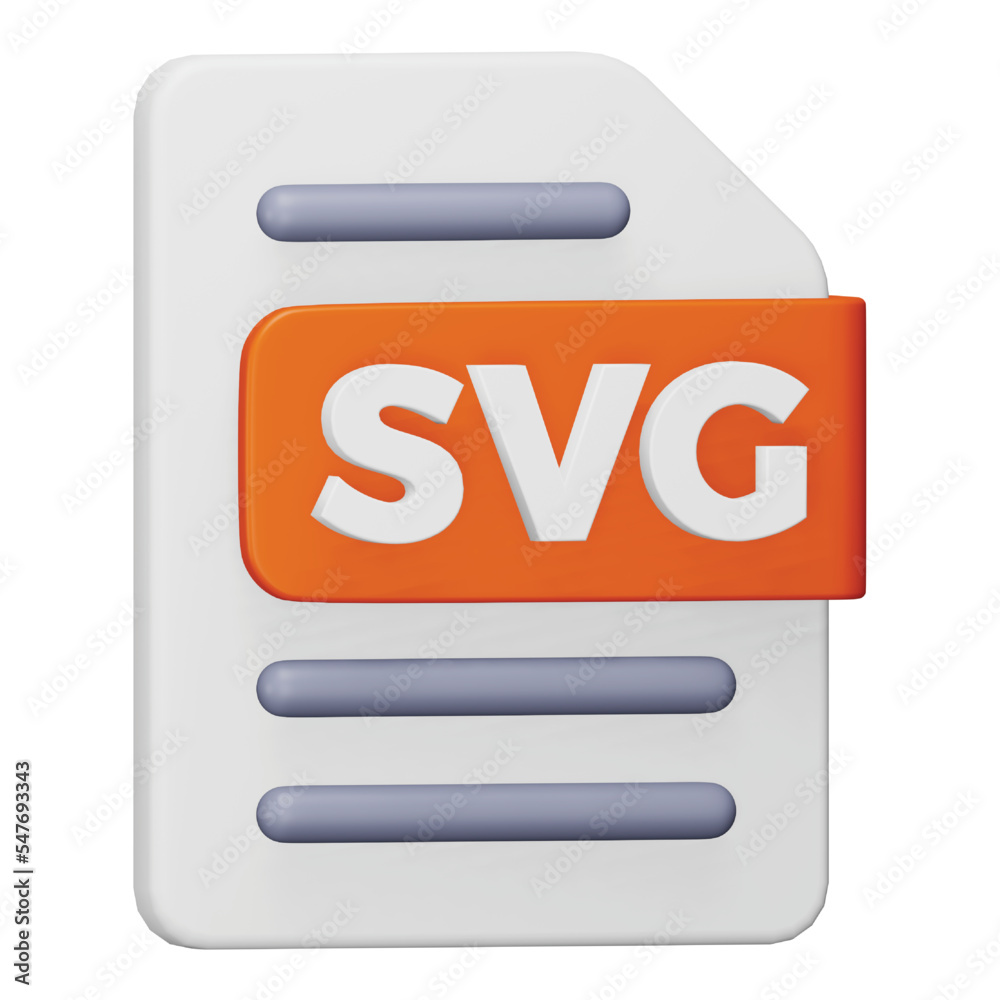 Poster svg file format 3d rendering isometric icon.