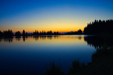 sunrise over the lake