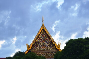 church on sunset at Wat Prayurawongsawas Warawihan in Thailand