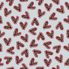 Pattern Christmas sweets. Candy. Heart