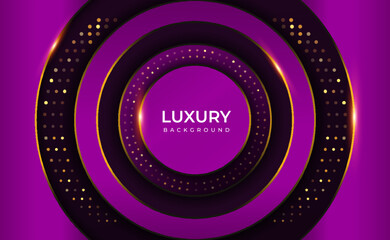 Abstract Luxury purple Background with Glitter Gold