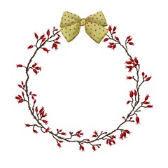 A set of beautiful wreaths with flowers and branches for wedding invitations and birthday cards