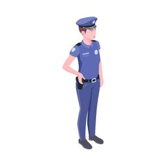 Isometric Police Officer