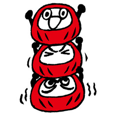 積み重なるダルマ