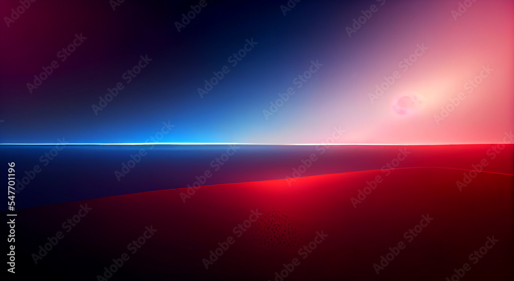 Wall mural abstract red and blue gradient geometric diagonal layer on black background. abstract red and black 