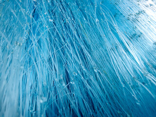 Detail view and background of used fishing nets