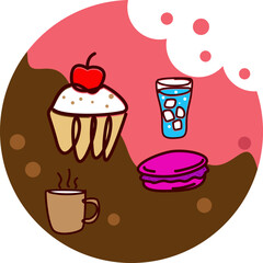 set of cupcakes
