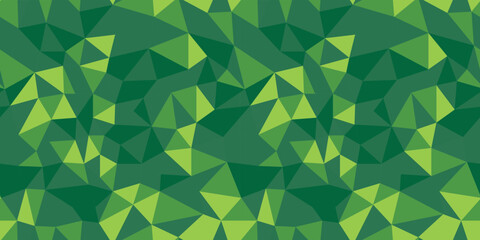 Green polygon seamless pattern. Abstract geometric background.
