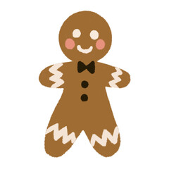 gingerbread man isolated on white