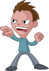 Cartoon Man Pointing Mascot