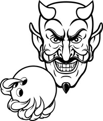 Devil Bowling Sports Mascot