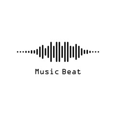 Music beat logo design with modern and simple look for music and audio company