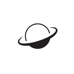 Planet logo vector in high resolution with monochrome color and modern style