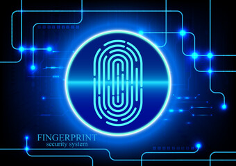graphics design fingerprint concept security access control vector illustration