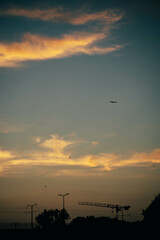 sunset in the city