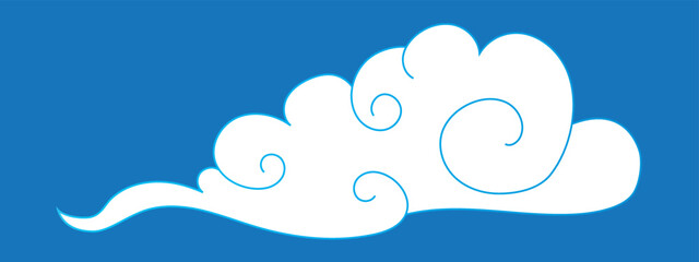 Cloud Vector Illustration Asian Style Illustration