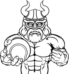Viking Tennis Sports Mascot