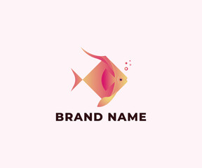 Golden fish logo Design