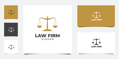 justice scale logo and symbol  vector template design