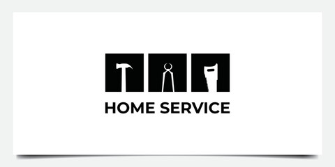 Home service vector logo template. Suitable for business and service