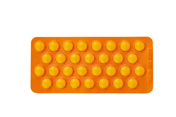 the pills, tablets in a blister pack