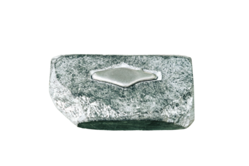 Production of medieval coins by casting and forging, isolated on a white background. Reconstruction of the events of the Middle Ages in Europe.