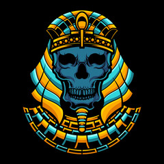 Egyptian Skull Sphinx head vector illustration