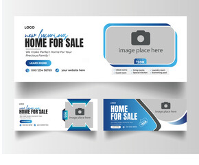 Real estate social media cover template