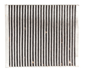 Cabin car carbon used filter isolated on white background
