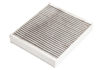 Cabin car carbon used filter isolated on white background