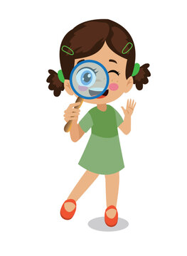 recommend clip art: cute boy with magnifying glass