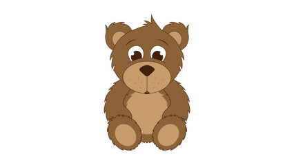 brown cute cartoon teddy bear