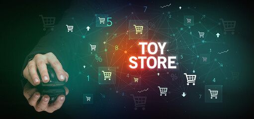 male hand holding wireless peripheral